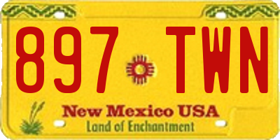 NM license plate 897TWN