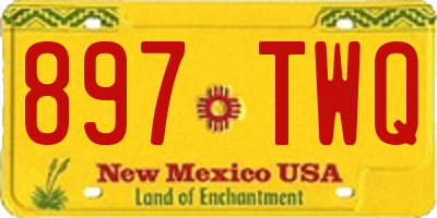 NM license plate 897TWQ