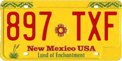 NM license plate 897TXF