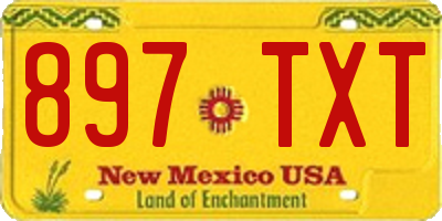 NM license plate 897TXT