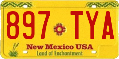 NM license plate 897TYA