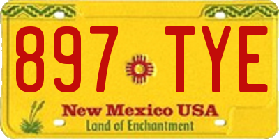 NM license plate 897TYE