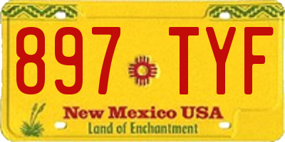 NM license plate 897TYF