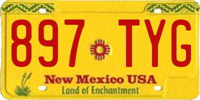NM license plate 897TYG