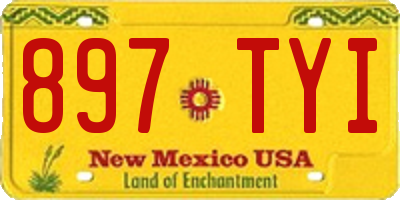 NM license plate 897TYI