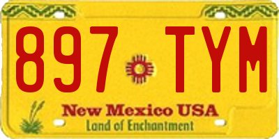 NM license plate 897TYM