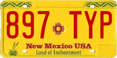 NM license plate 897TYP