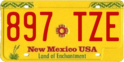 NM license plate 897TZE