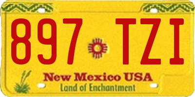 NM license plate 897TZI