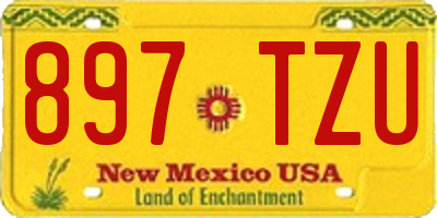 NM license plate 897TZU