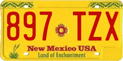 NM license plate 897TZX