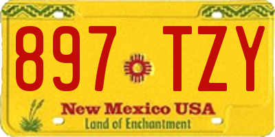 NM license plate 897TZY