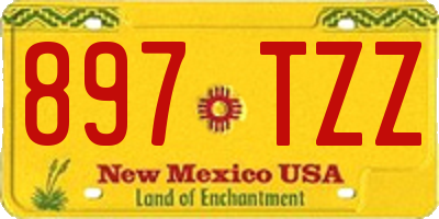 NM license plate 897TZZ