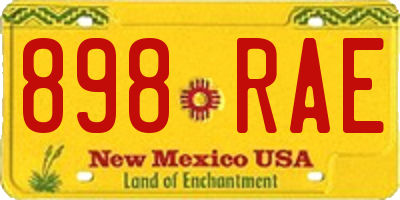 NM license plate 898RAE