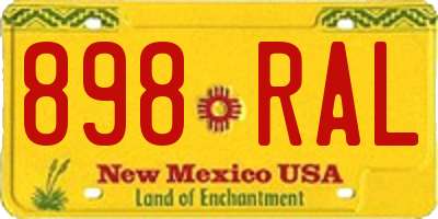 NM license plate 898RAL