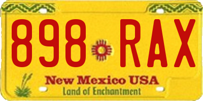 NM license plate 898RAX