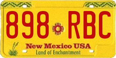 NM license plate 898RBC