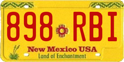 NM license plate 898RBI