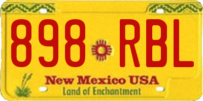 NM license plate 898RBL