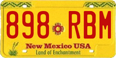 NM license plate 898RBM