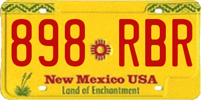 NM license plate 898RBR
