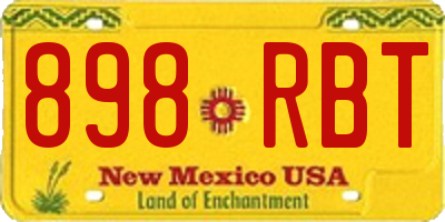 NM license plate 898RBT