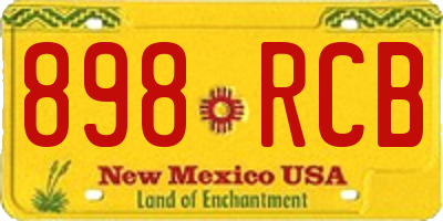 NM license plate 898RCB