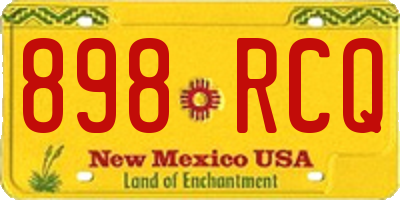 NM license plate 898RCQ