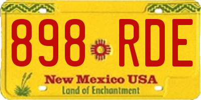 NM license plate 898RDE
