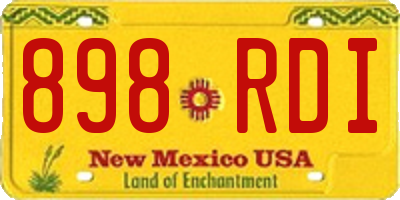 NM license plate 898RDI