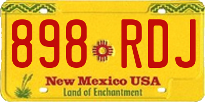 NM license plate 898RDJ