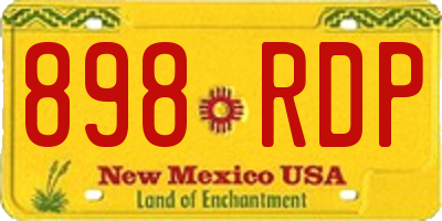 NM license plate 898RDP