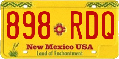 NM license plate 898RDQ