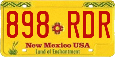 NM license plate 898RDR