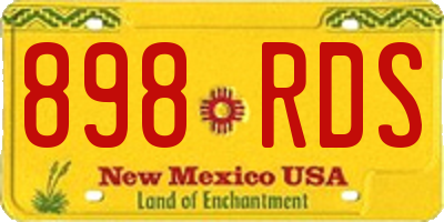 NM license plate 898RDS