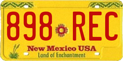 NM license plate 898REC