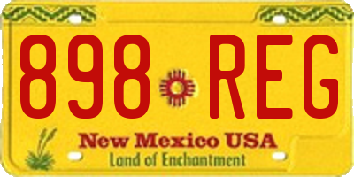 NM license plate 898REG