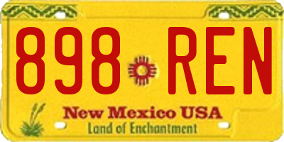 NM license plate 898REN