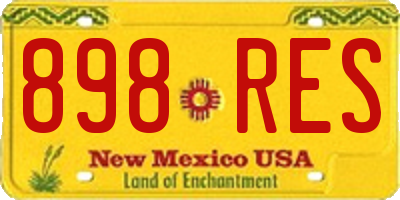 NM license plate 898RES