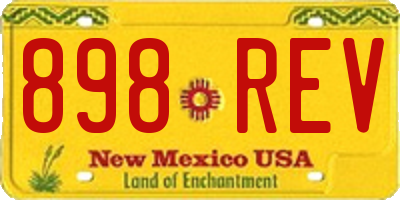 NM license plate 898REV