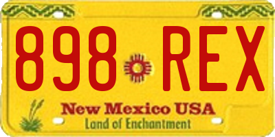 NM license plate 898REX