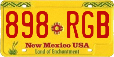 NM license plate 898RGB