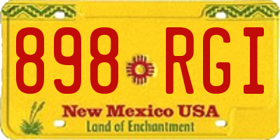 NM license plate 898RGI