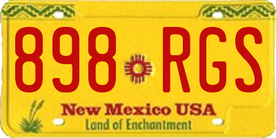 NM license plate 898RGS