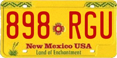 NM license plate 898RGU