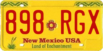 NM license plate 898RGX