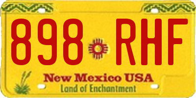 NM license plate 898RHF
