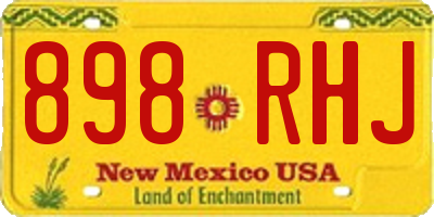 NM license plate 898RHJ