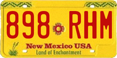 NM license plate 898RHM