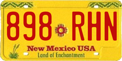 NM license plate 898RHN